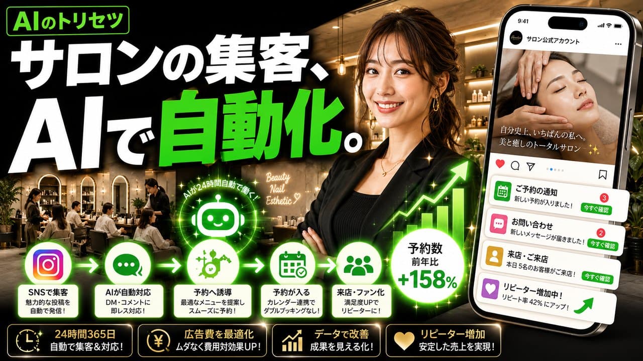 美容室・サロンがAIで集客を自動化する方法【始め方・費用・具体例】