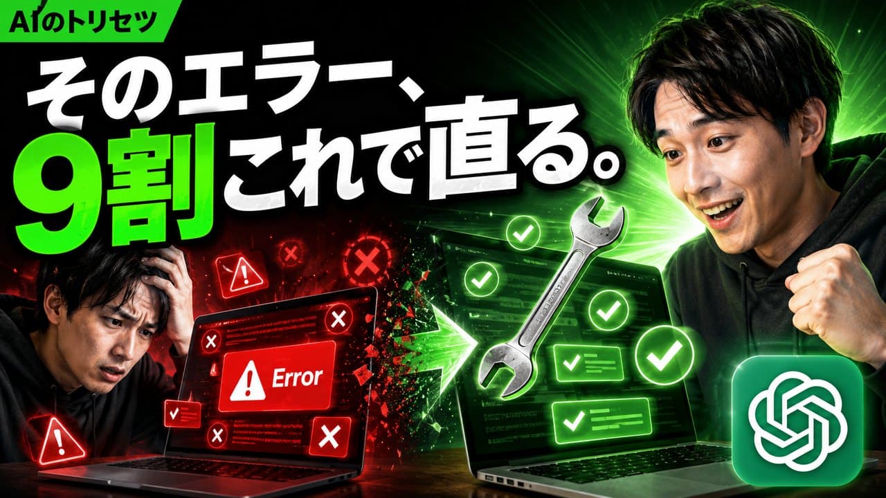 ChatGPTの「エラーが発生しました」を今すぐ直す完全ガイド