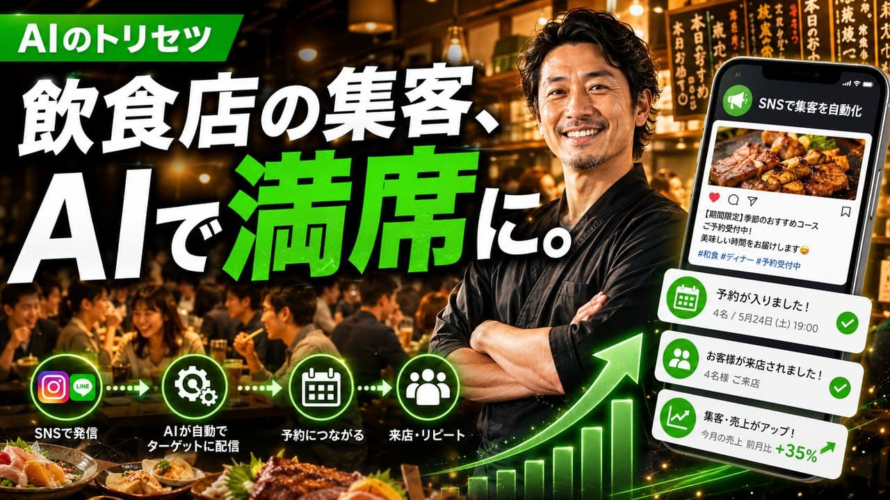 飲食店がAIで集客を自動化する方法【始め方・費用・できること】